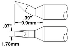 Solder Tip, Smart Heat PowerTips, STTC-598Metcal  